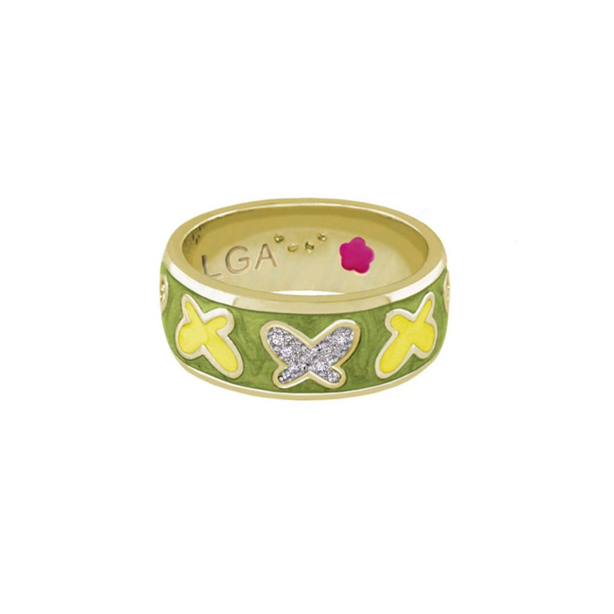 Butterfly World Ring — Wide Pavé Butterfly