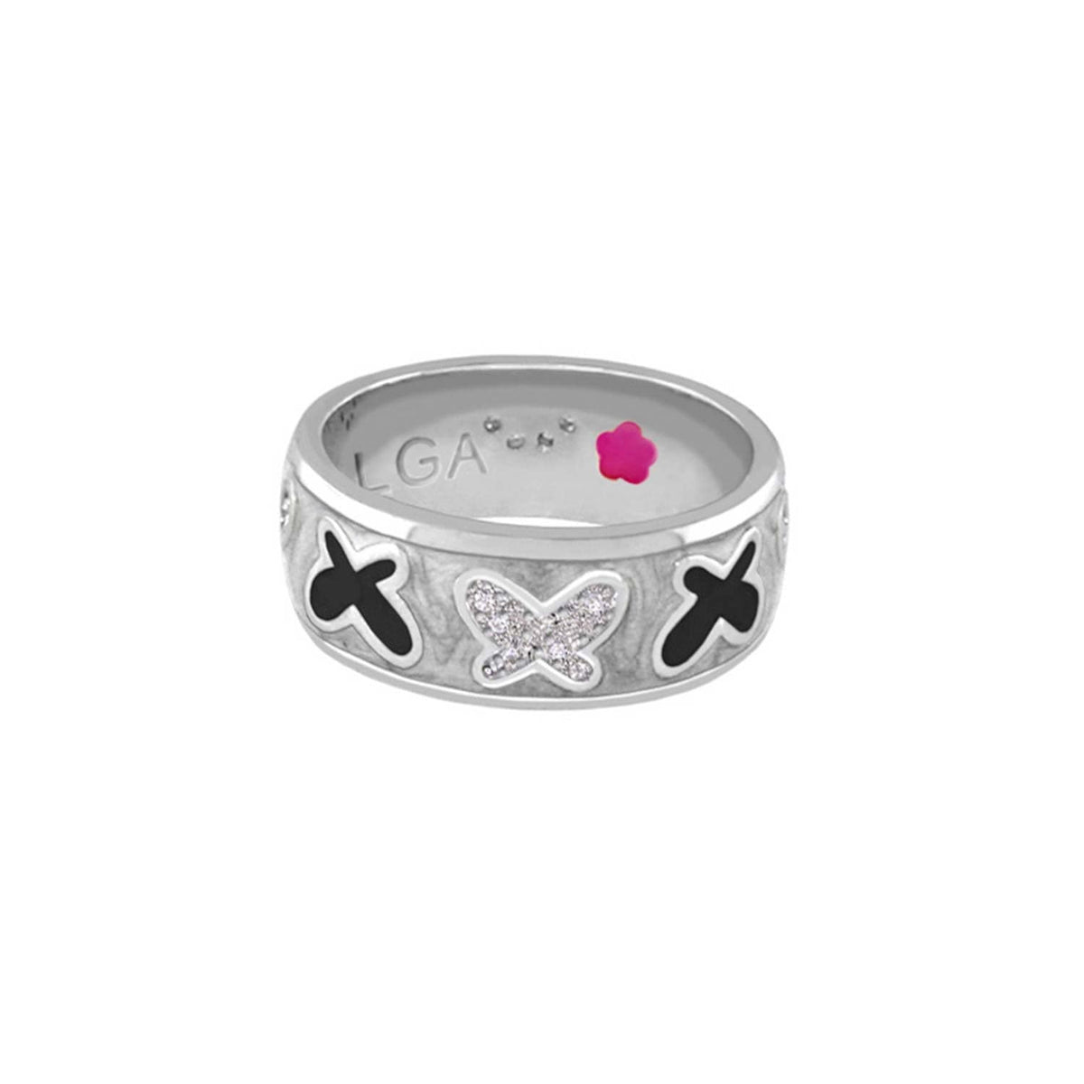 Butterfly World Ring — Wide Pavé Butterfly