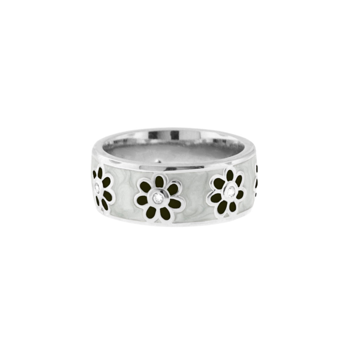 Daisy Love Band Ring — Open Flower