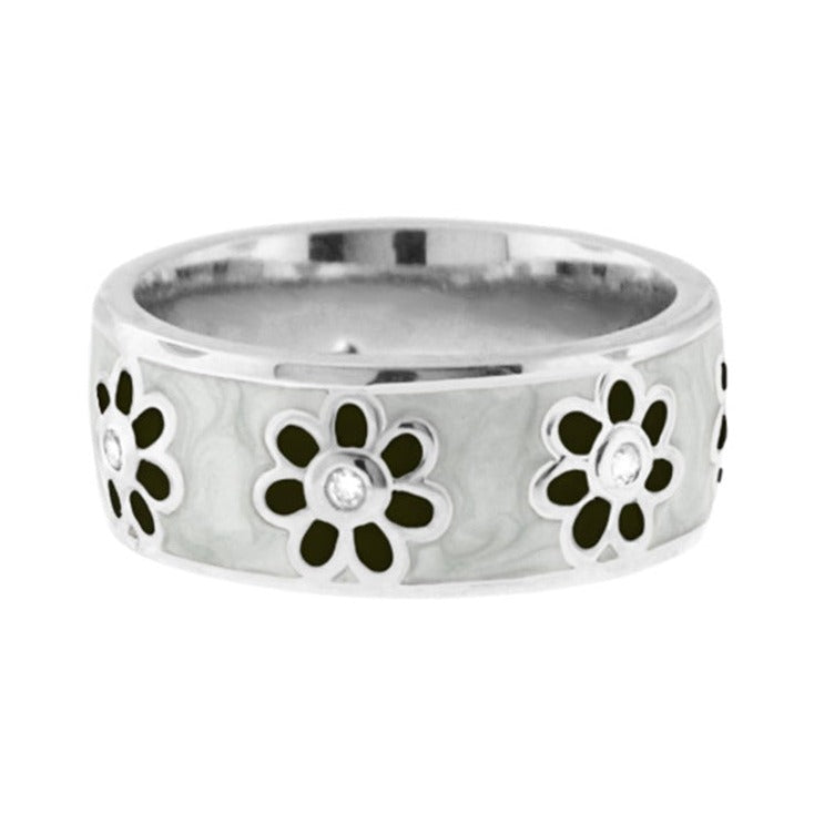 Daisy Love Band Ring — Open Flower