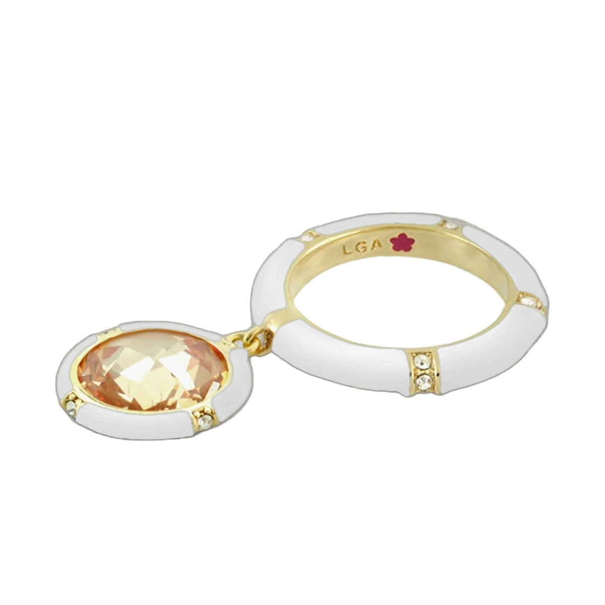 Prince Charming Ring — Round Charm Pavé Band