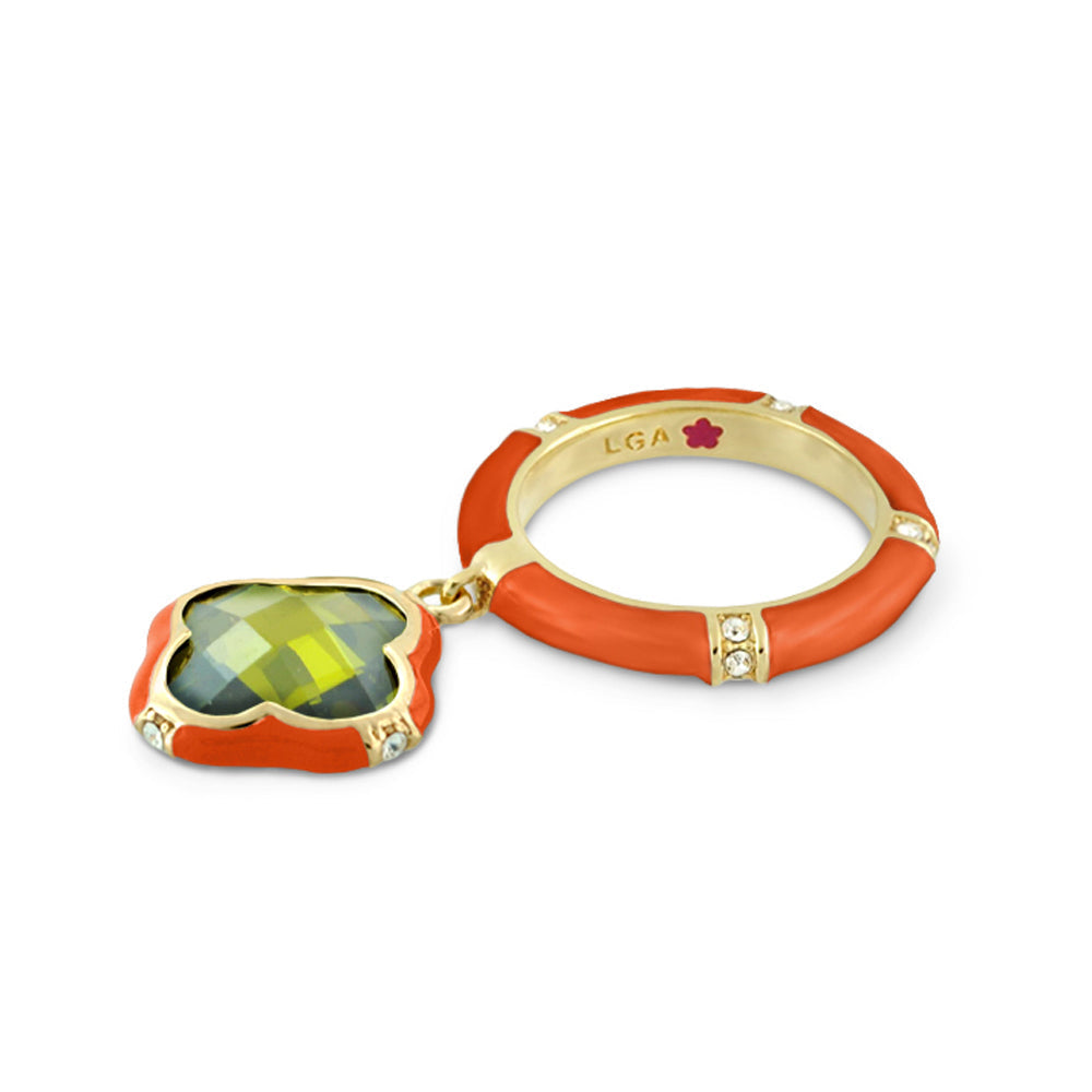 Prince Charming Ring — Clover Charm Pavé Band