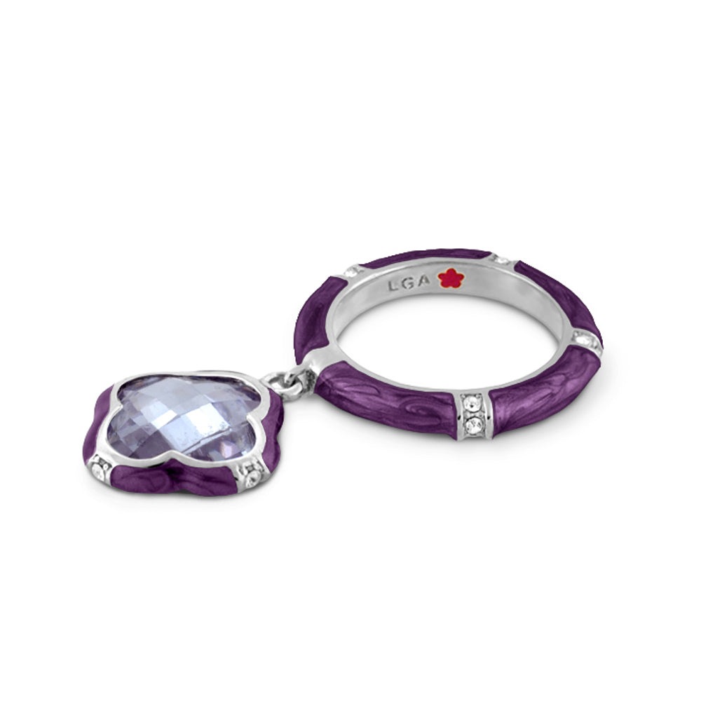 Prince Charming Ring — Clover Charm Pavé Band