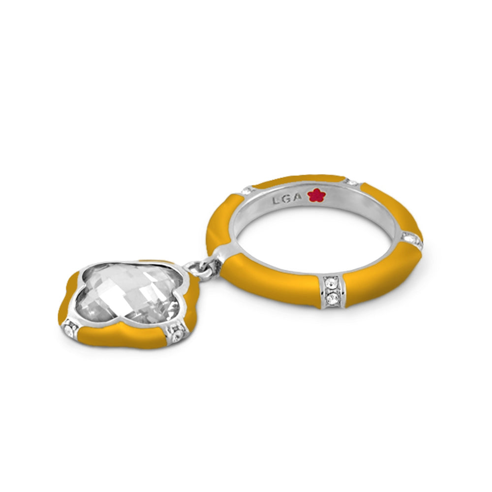 Prince Charming Ring — Clover Charm Pavé Band