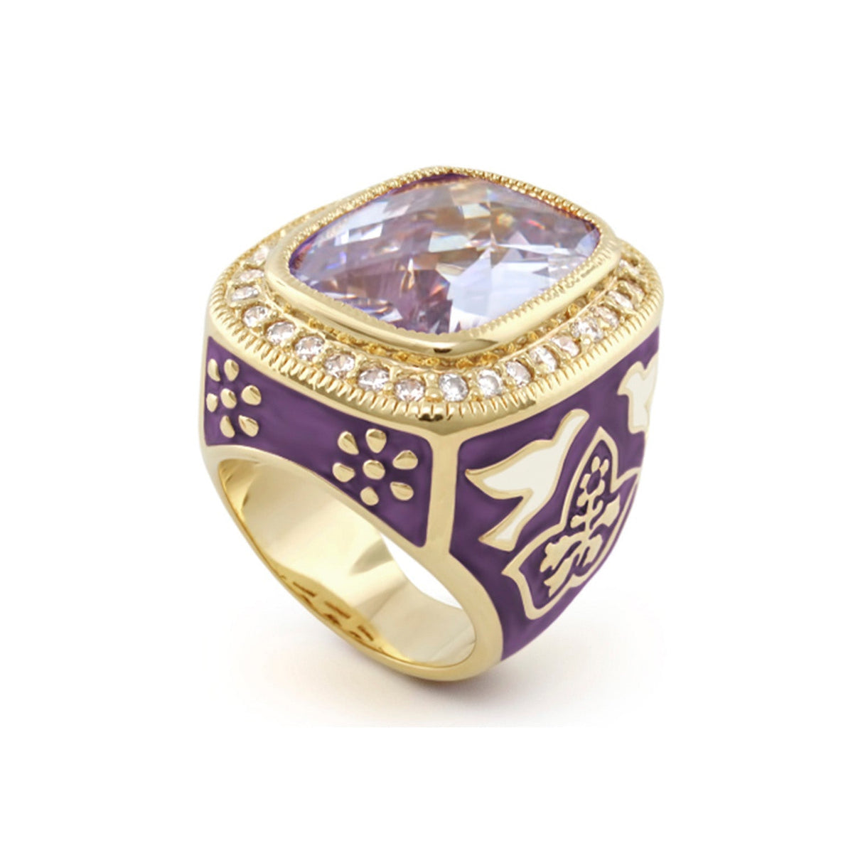 Peace and Dove Cocktail Ring