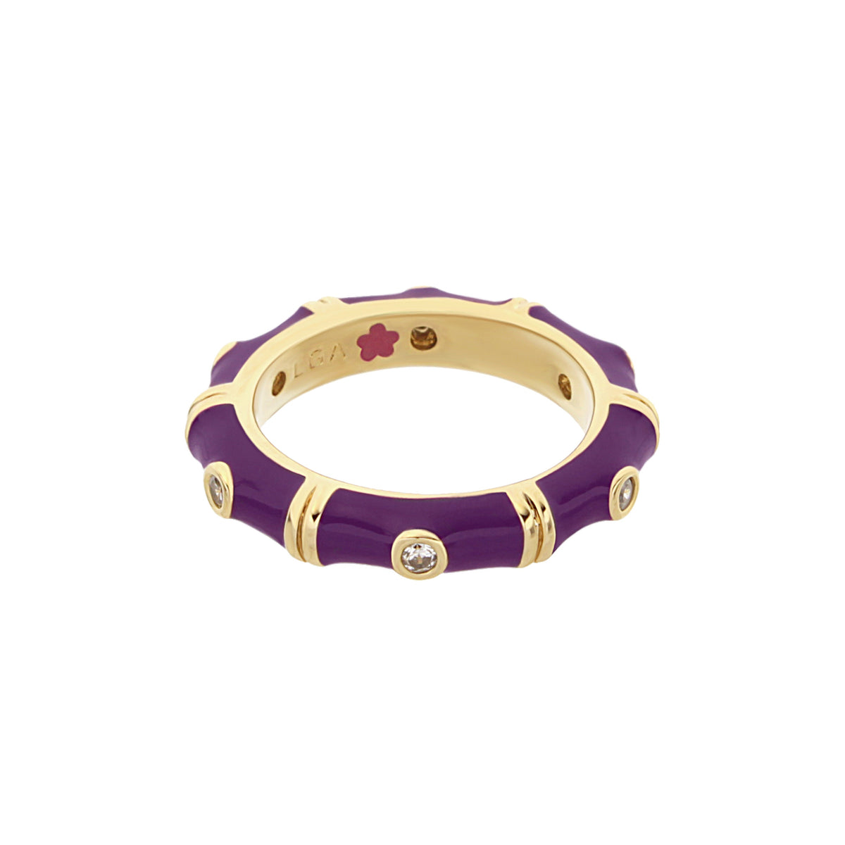 Tiny Dots Stackable Ring — Crystal Dot Band