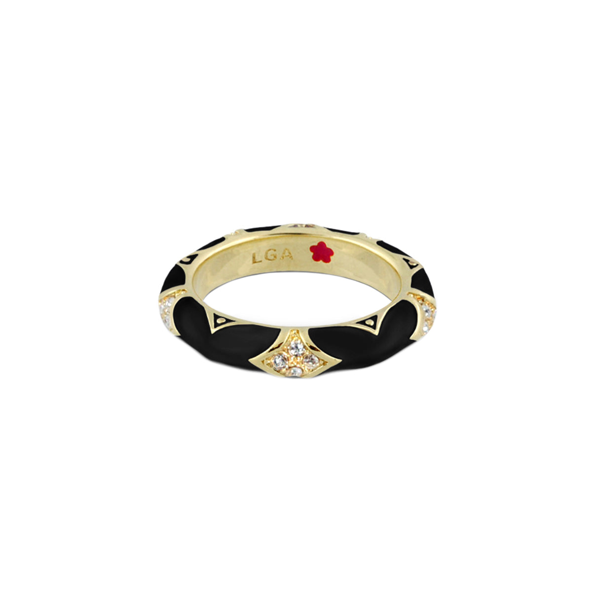 Stackable Fiesta Ring — Pavé Star Dome