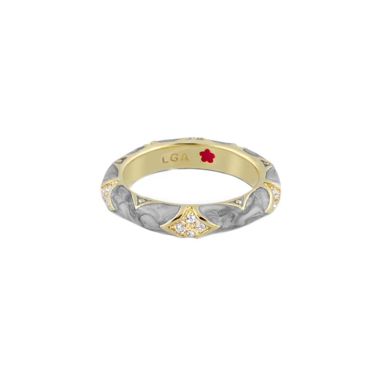 Stackable Fiesta Ring — Pavé Star Dome