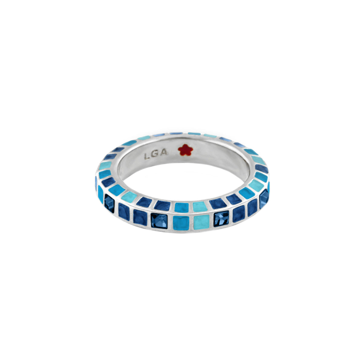 Stackable Fiesta Ring — Crystal Checkerboard
