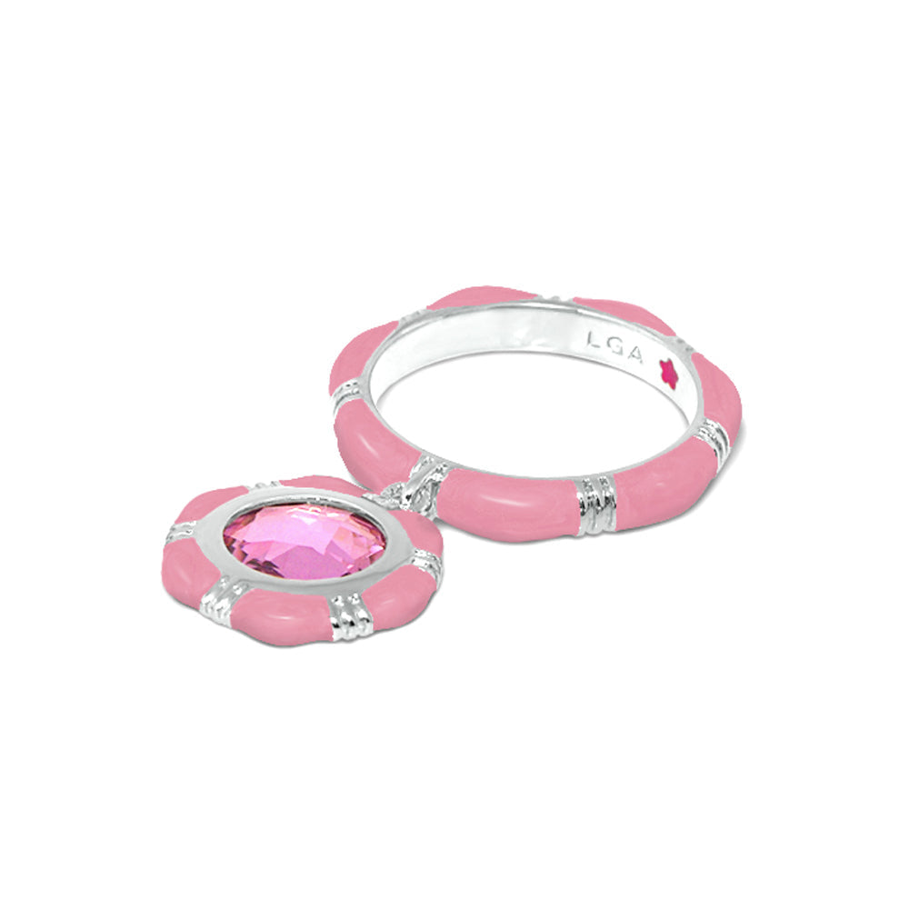 Prince Charming Ring — Round Charm Ridged Band