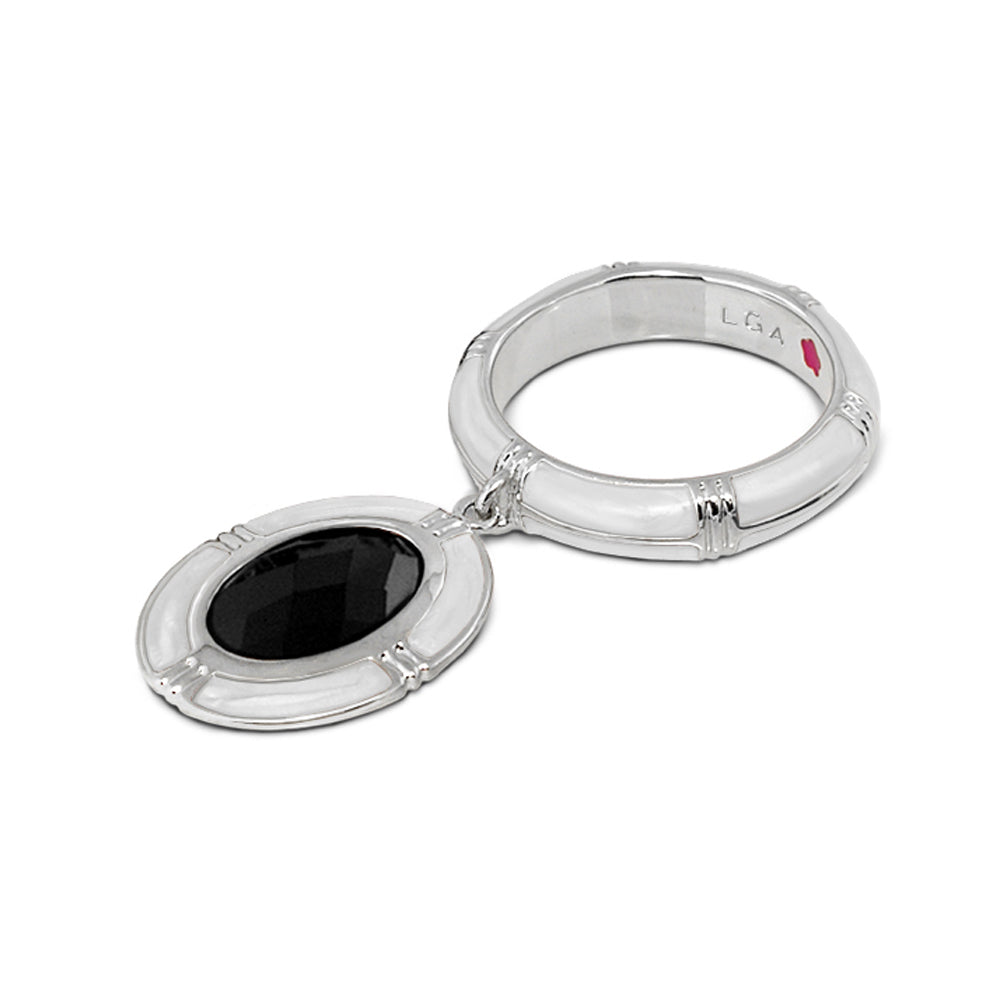 Prince Charming Ring — Oval Charm Ridged Band