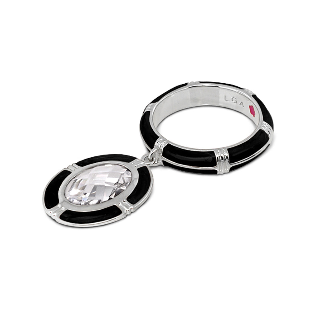 Prince Charming Ring — Oval Charm Ridged Band