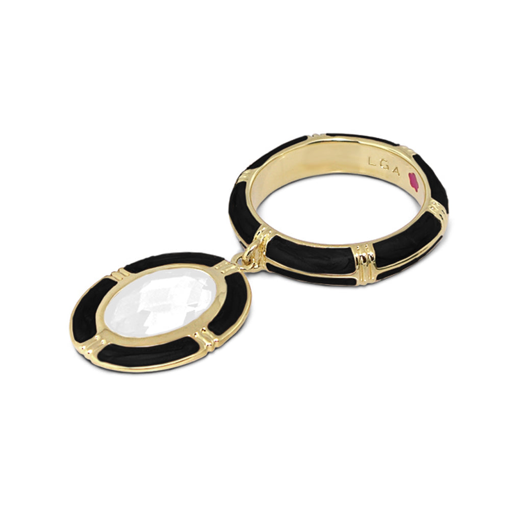 Prince Charming Ring — Oval Charm Ridged Band