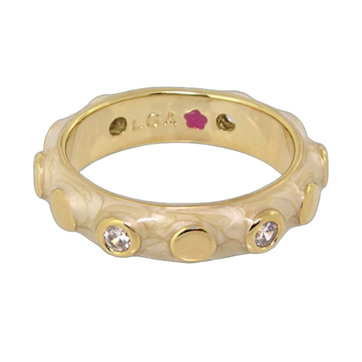 Stackable Fiesta Ring — Bezel Dot Station
