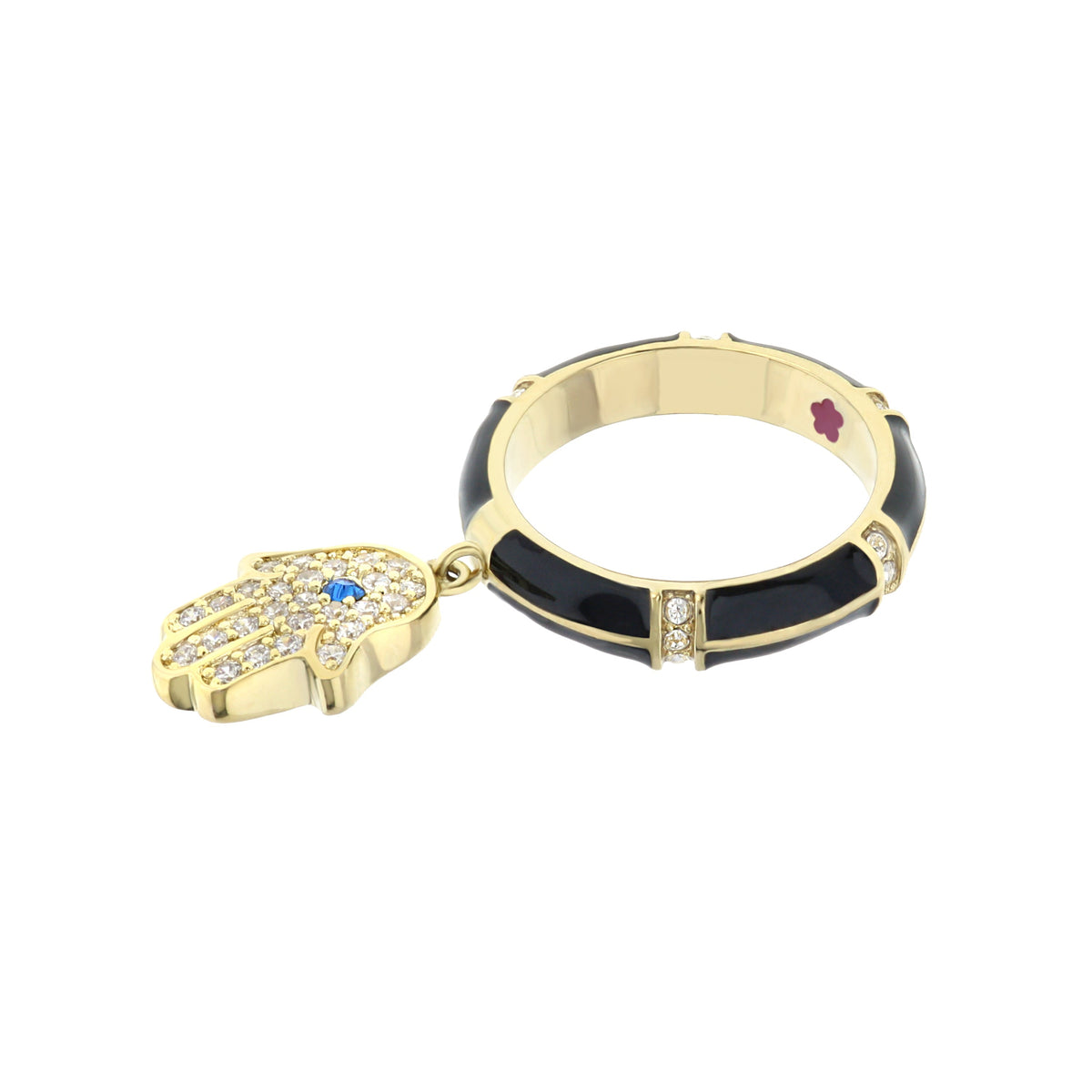 Lucky Hamsa Stackable Ring