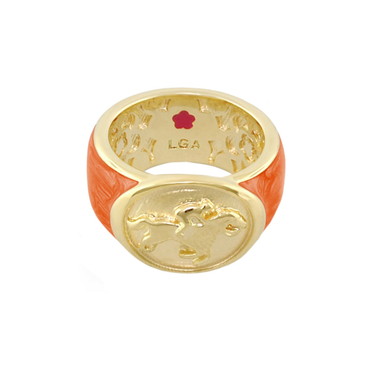 Equestrian Ring — Black Jockey Medallion