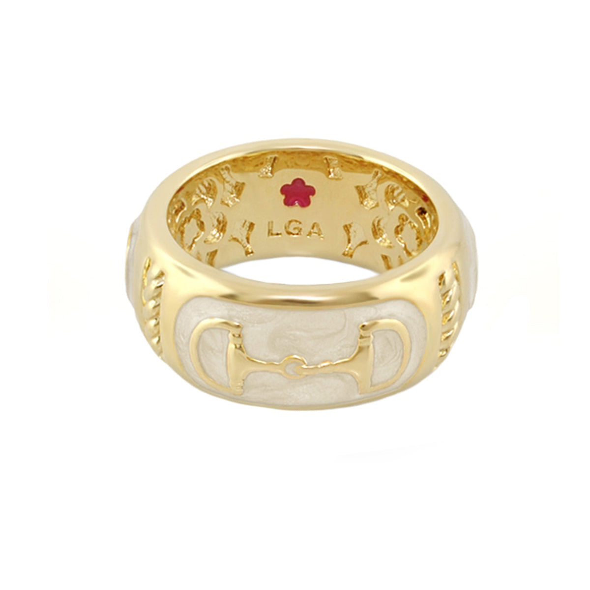Equestrian Stirrup Ring — Black Horsebit