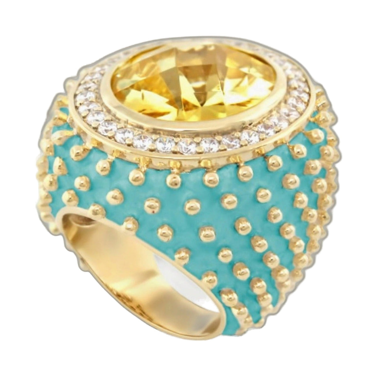 Fresh Fantasy Cocktail Ring — Pavé Halo Dome