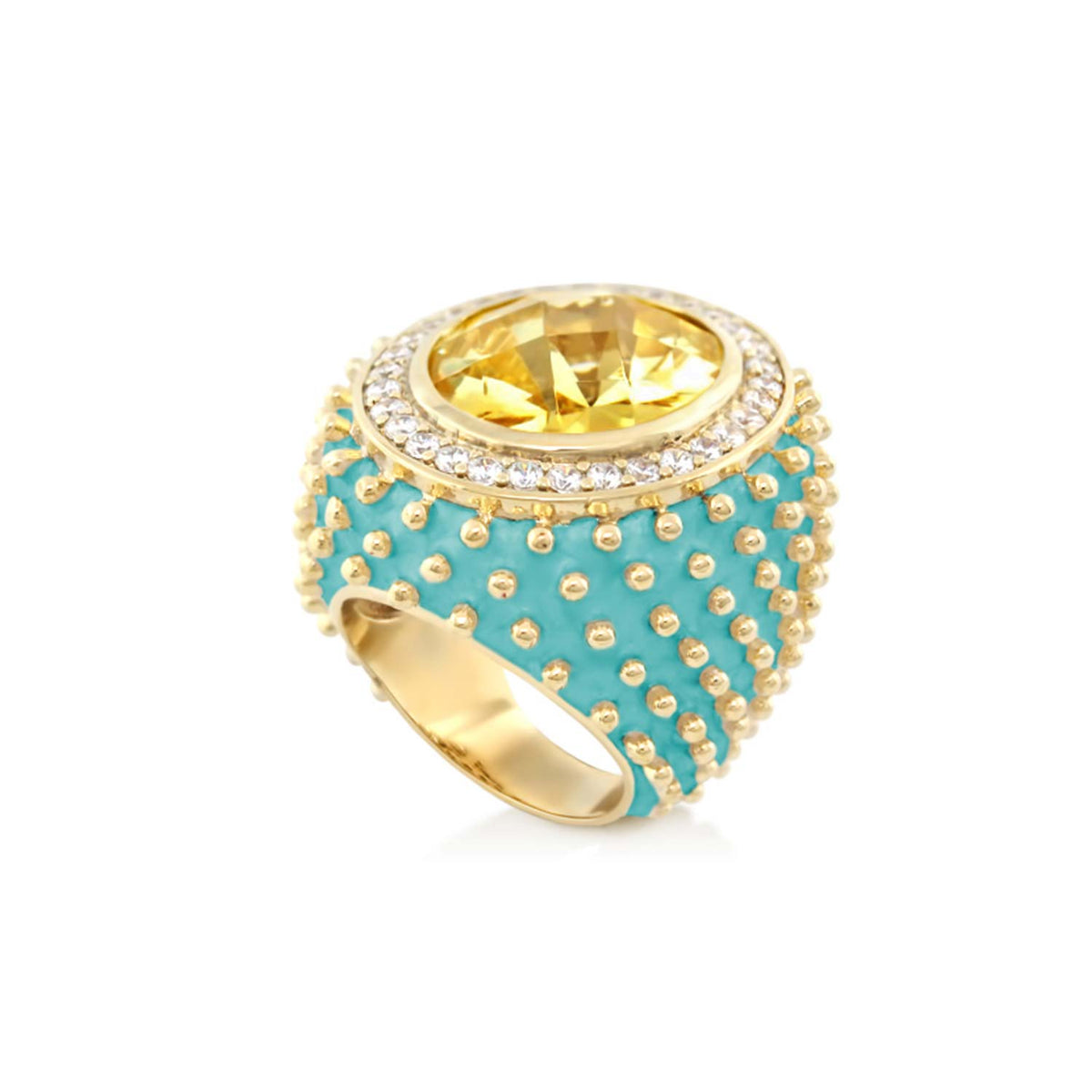 Fresh Fantasy Cocktail Ring — Pavé Halo Dome
