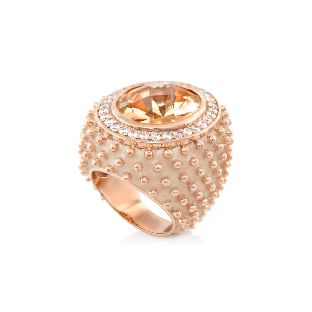 Fresh Fantasy Cocktail Ring — Pavé Halo Dome