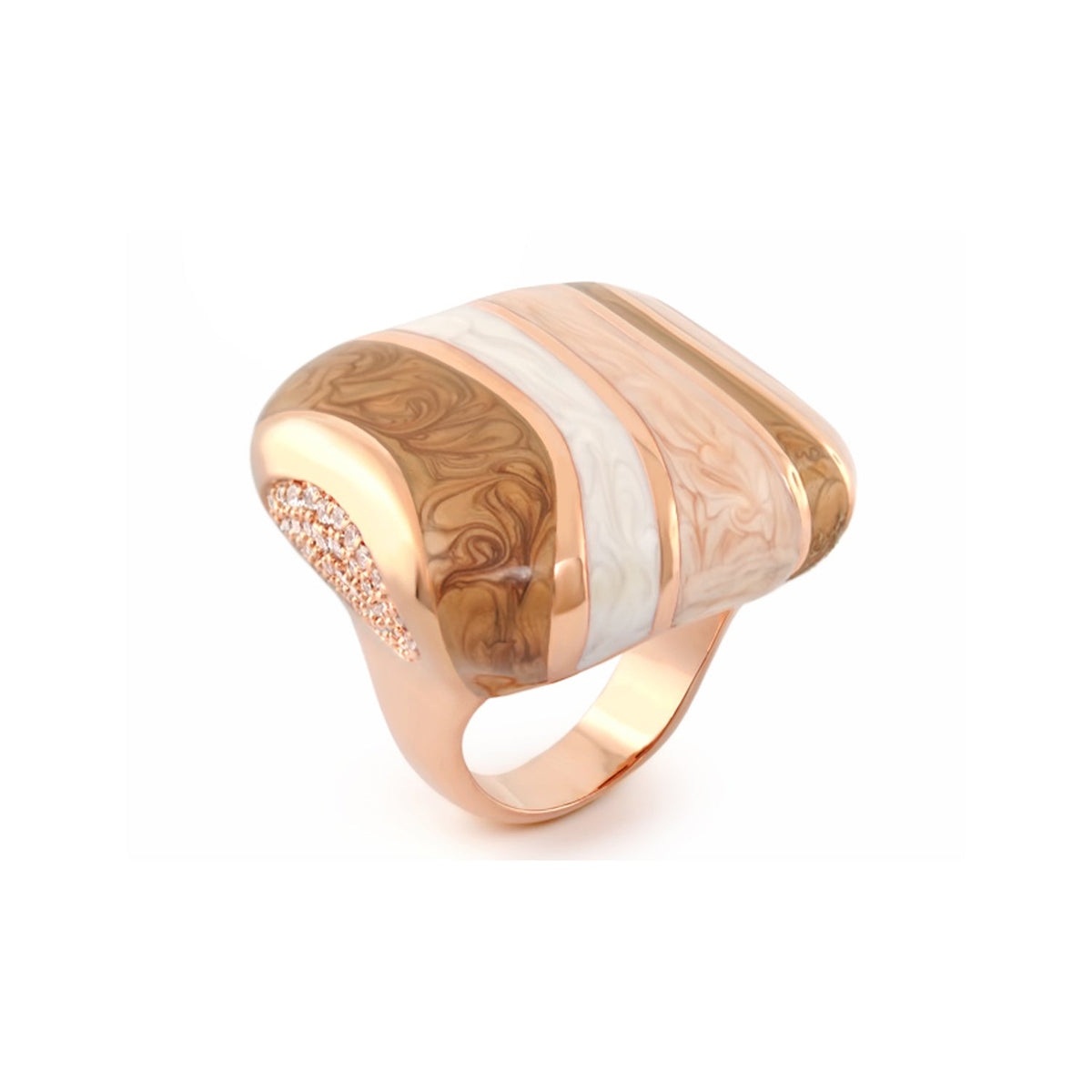 Stripes of Pave Cocktail Ring
