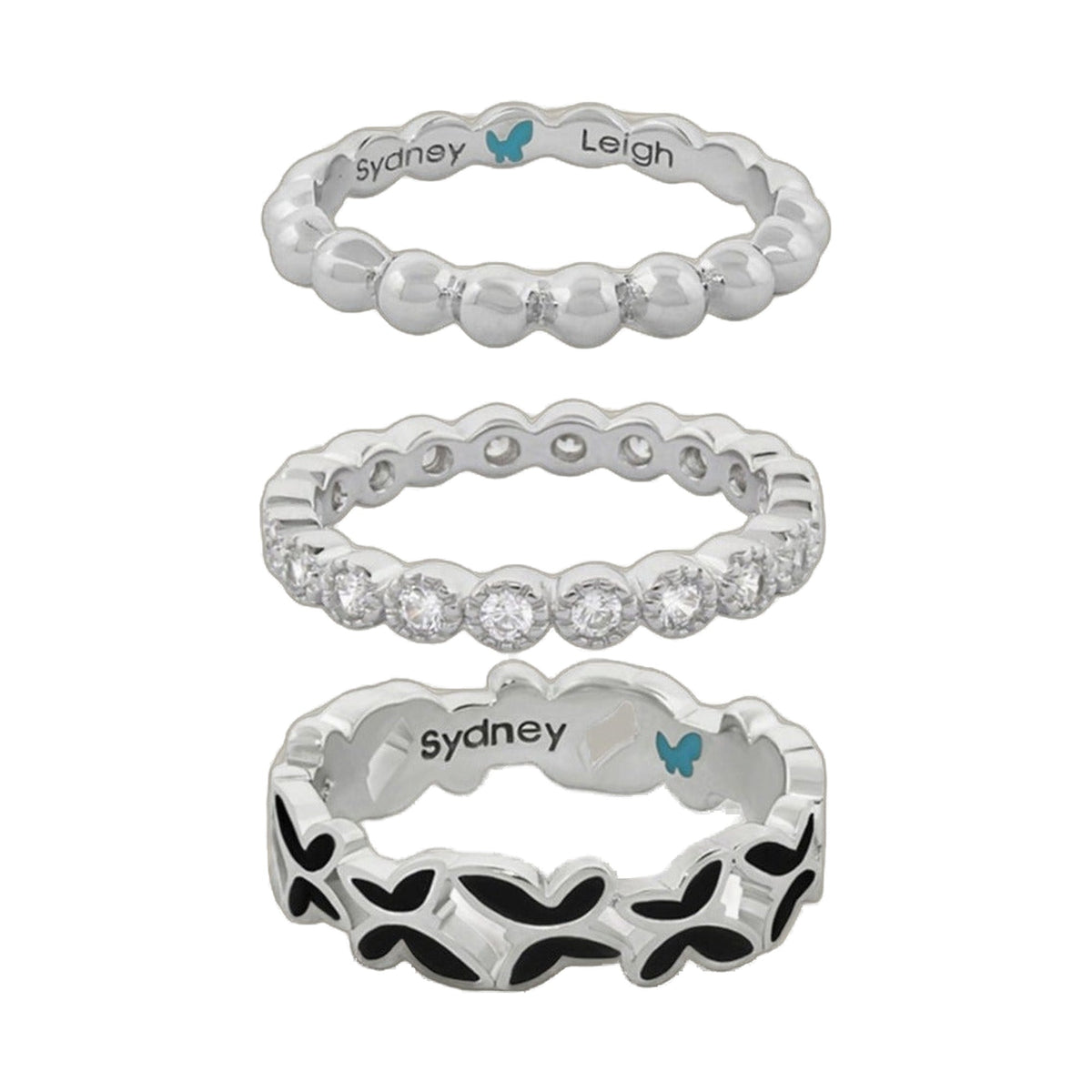 Sydney Leigh Butterfly Rings Set of 3