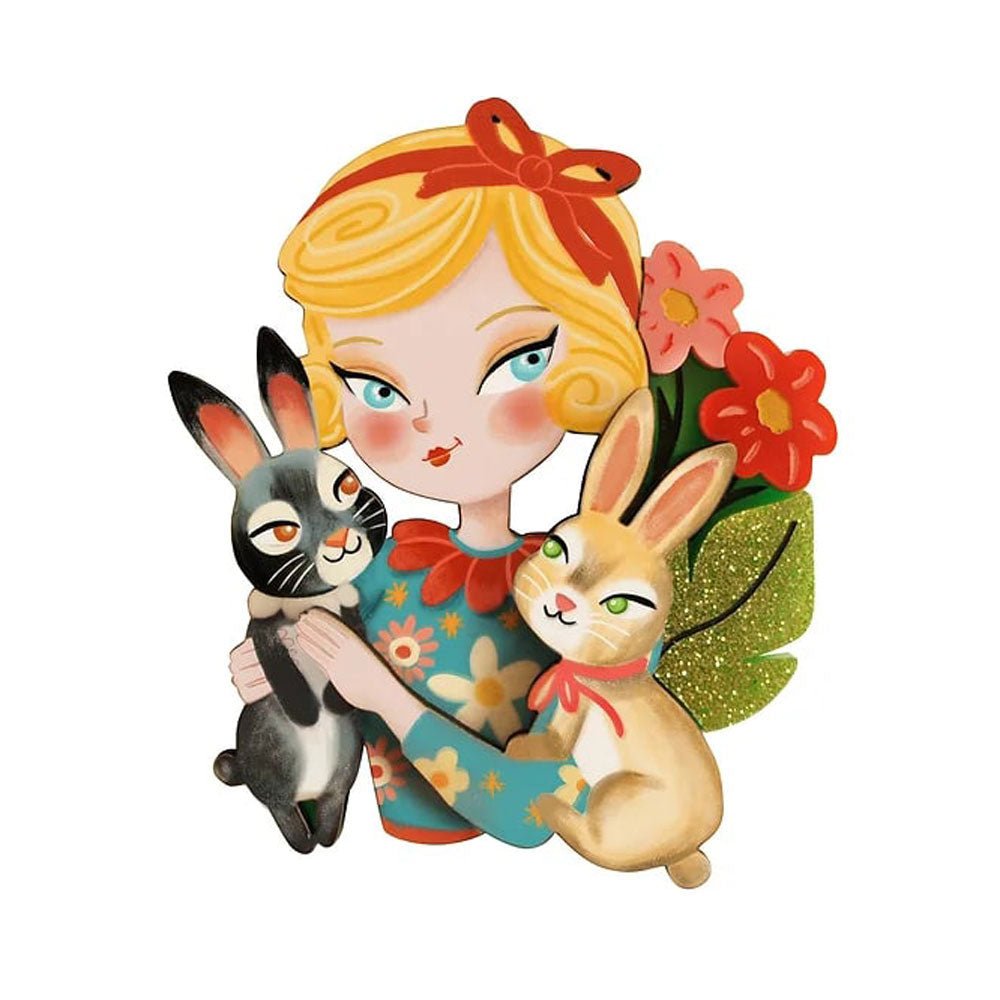 Rabbit Lover Brooch by Laliblue by Quirks! at Shirley Shoppe