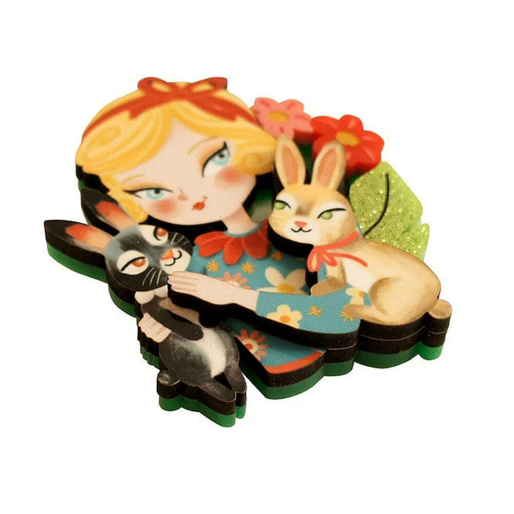 Rabbit Lover Brooch by Laliblue