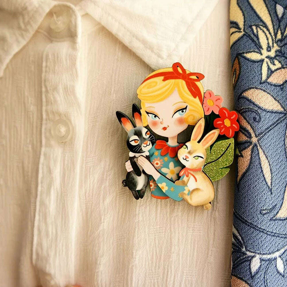 Rabbit Lover Brooch by Laliblue