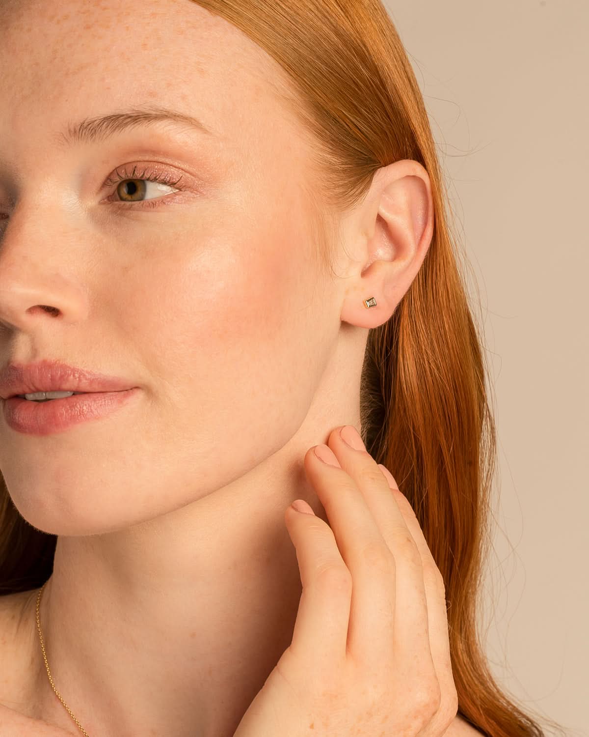 Radiance Baguette Stud Earrings by Bryan Anthonys at Shirley Shoppe