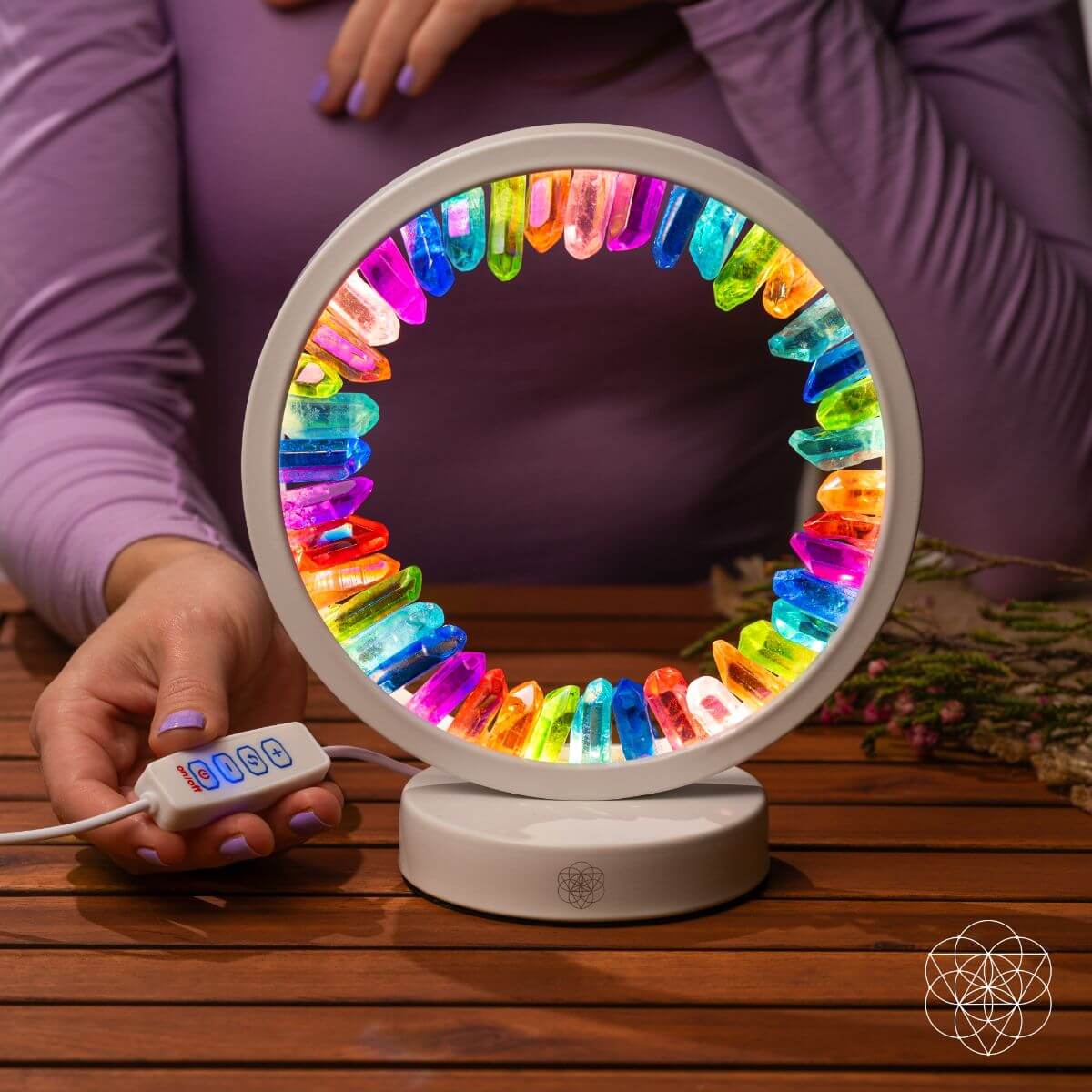 Rainbow After the Storm - Clear Quartz Lamp of Hope by Conscious Items at Shirley Shoppe