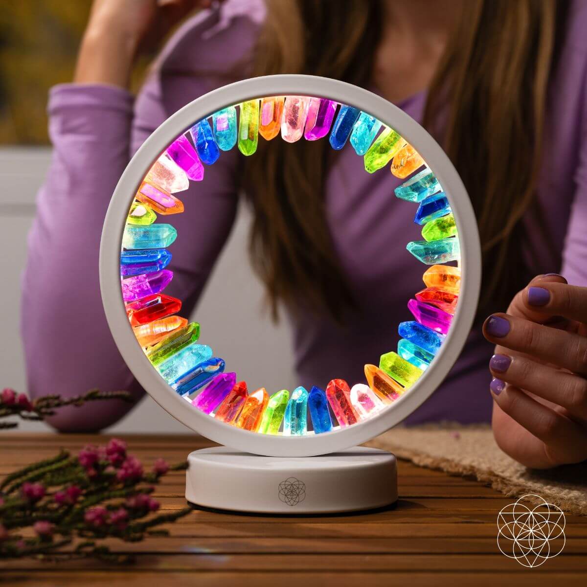 Rainbow After the Storm - Clear Quartz Lamp of Hope by Conscious Items at Shirley Shoppe