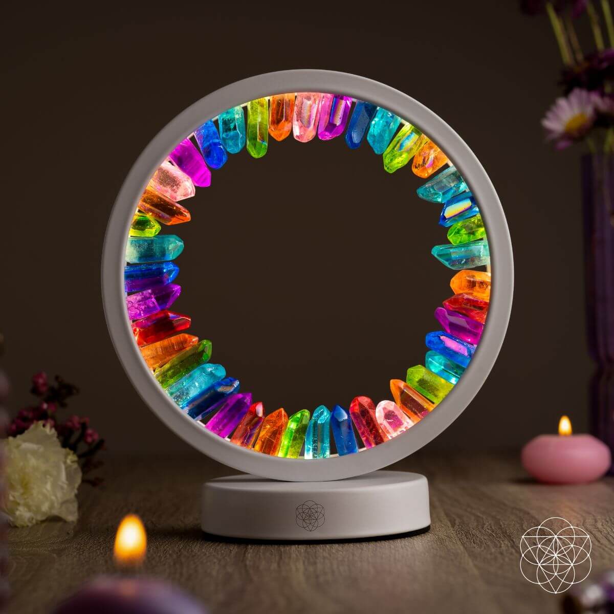 Rainbow After the Storm - Clear Quartz Lamp of Hope by Conscious Items at Shirley Shoppe