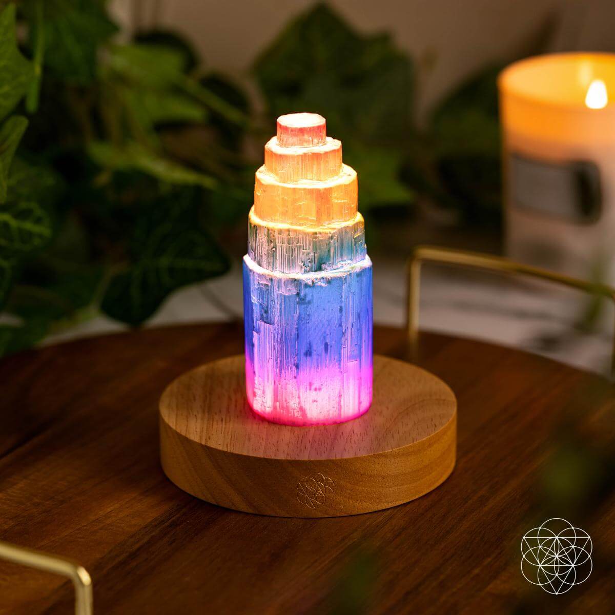 Rainbow’s Blessing - Selenite Tower of Peace & Protection by Conscious Items at Shirley Shoppe