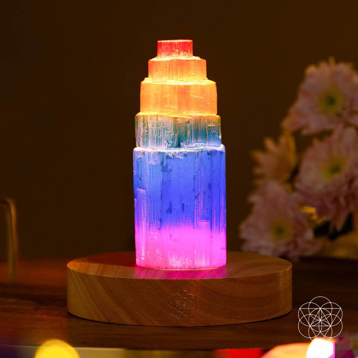 Rainbow’s Blessing - Selenite Tower of Peace & Protection by Conscious Items at Shirley Shoppe