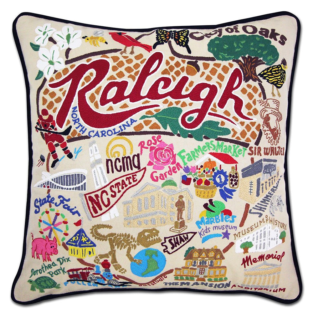 Raleigh Hand - Embroidered Pillow by Cat Studio by Quirks! at Shirley Shoppe
