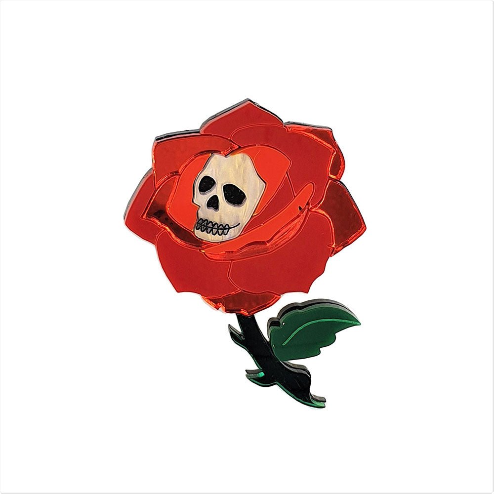 RED Gothic Rose Brooch by Cherryloco by Quirks! at Shirley Shoppe