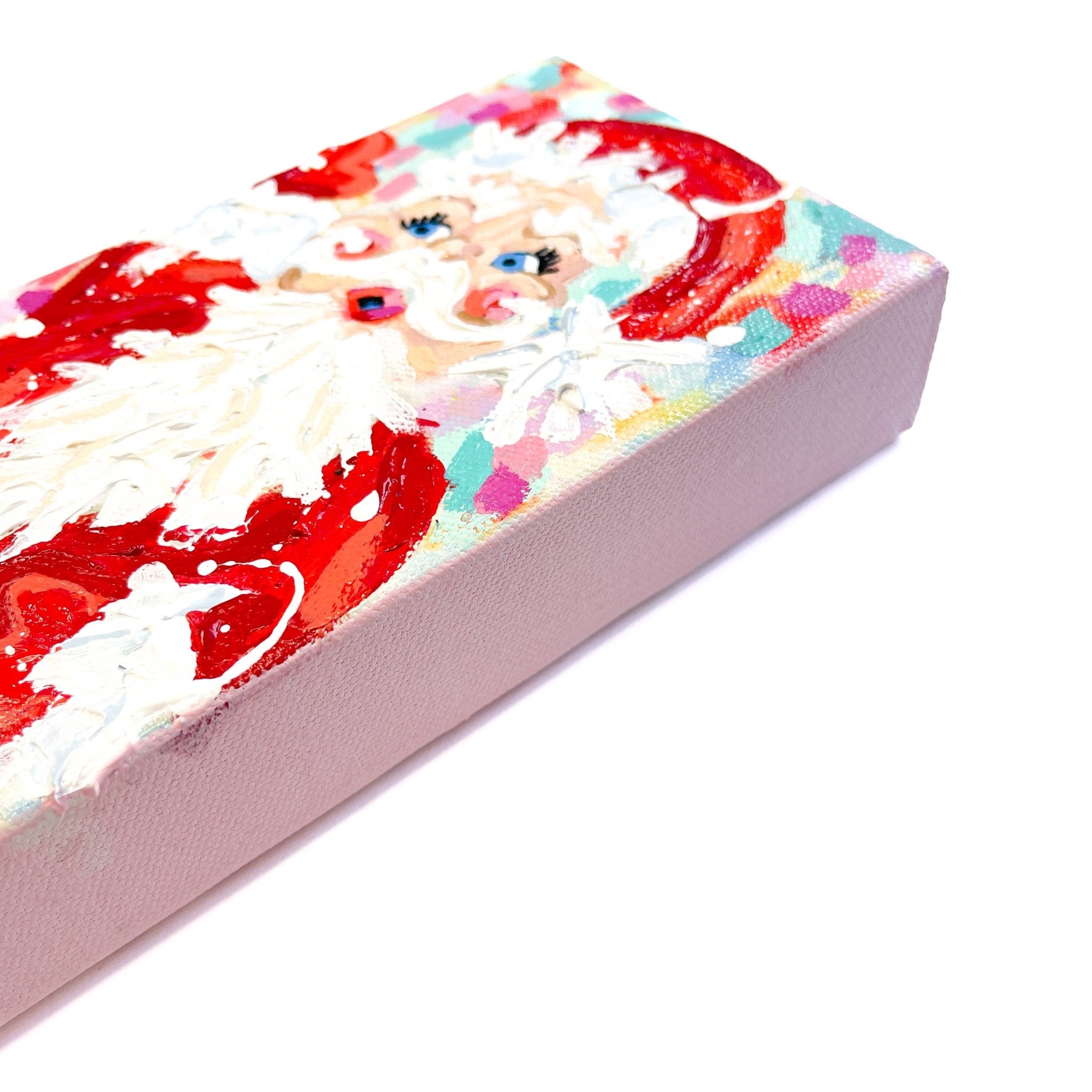 Red Velvet Vintage Santa Original Painting by Quirks! at Shirley Shoppe