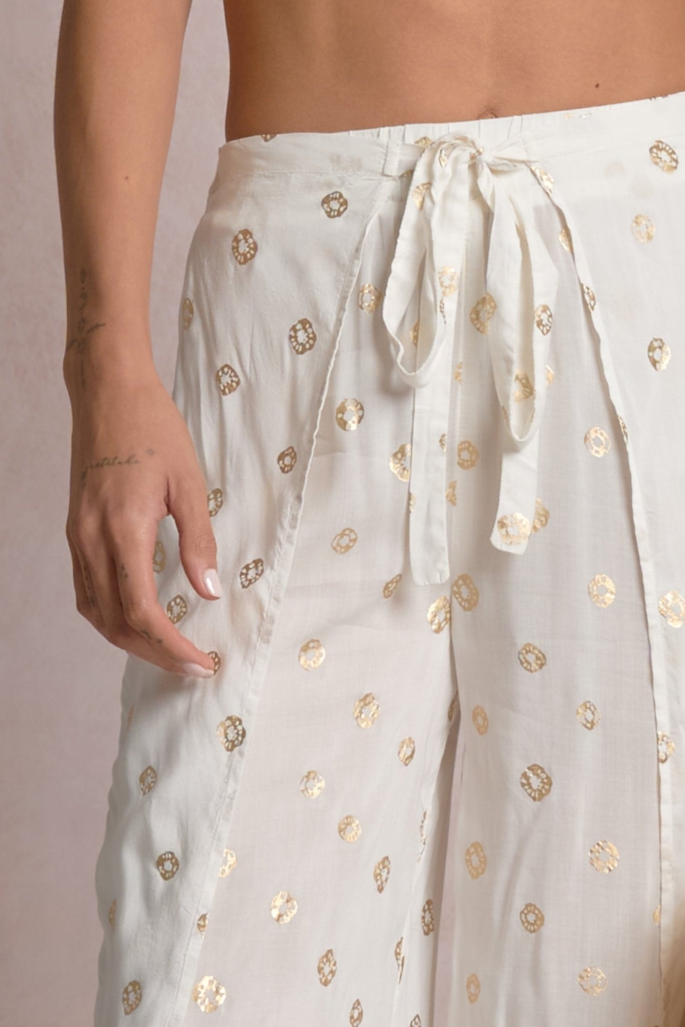 Renat Pant White Polka by Shop Elan at Shirley Shoppe