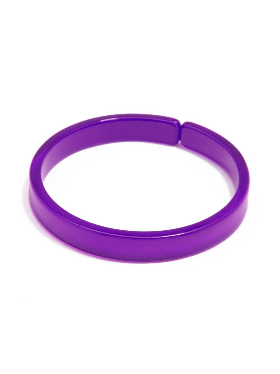 Resin Bangle Bracelet - PURPLE Medium Width by Quirks! at Shirley Shoppe