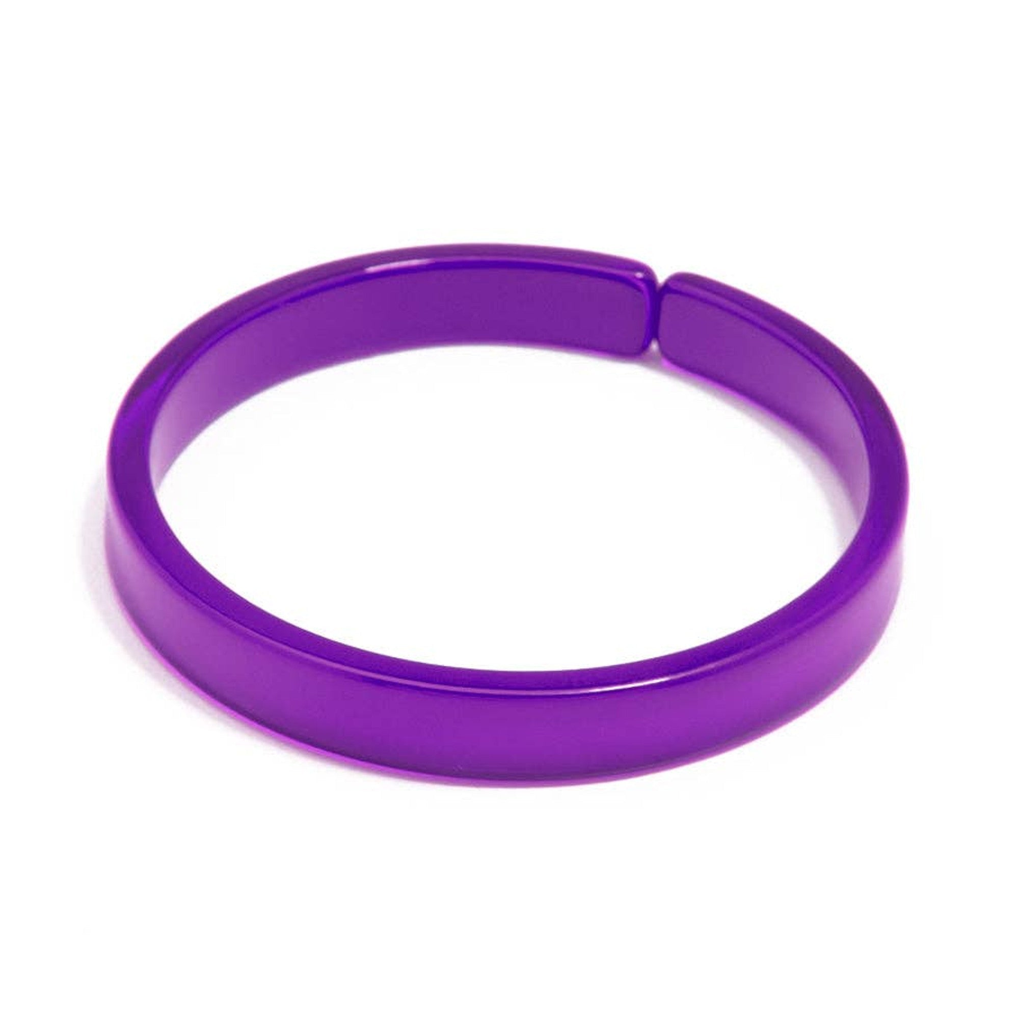 Resin Bangle Bracelet - PURPLE Medium Width by Quirks! at Shirley Shoppe