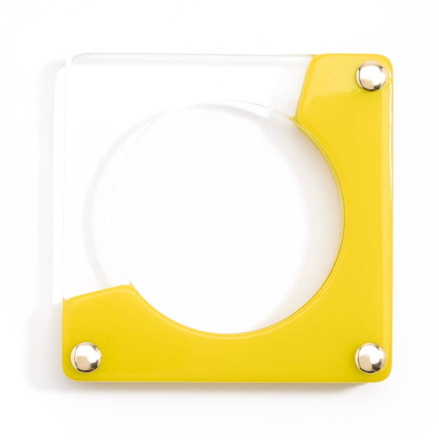 Resin Square Bangle - YELLOW by Quirks! at Shirley Shoppe