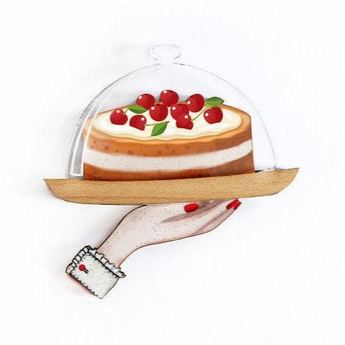 Retro Cherry Cake Brooch by Laliblue by Quirks! at Shirley Shoppe