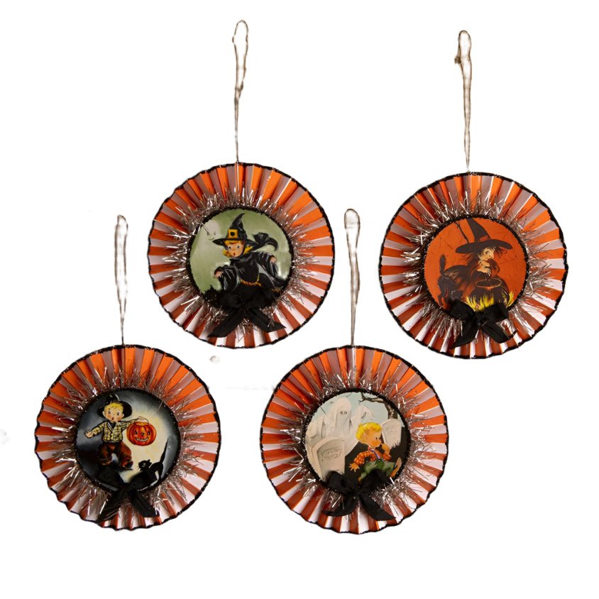 Retro Halloween Rosettes Set/4 by Bethany Lowe Designs by Quirks! at Shirley Shoppe