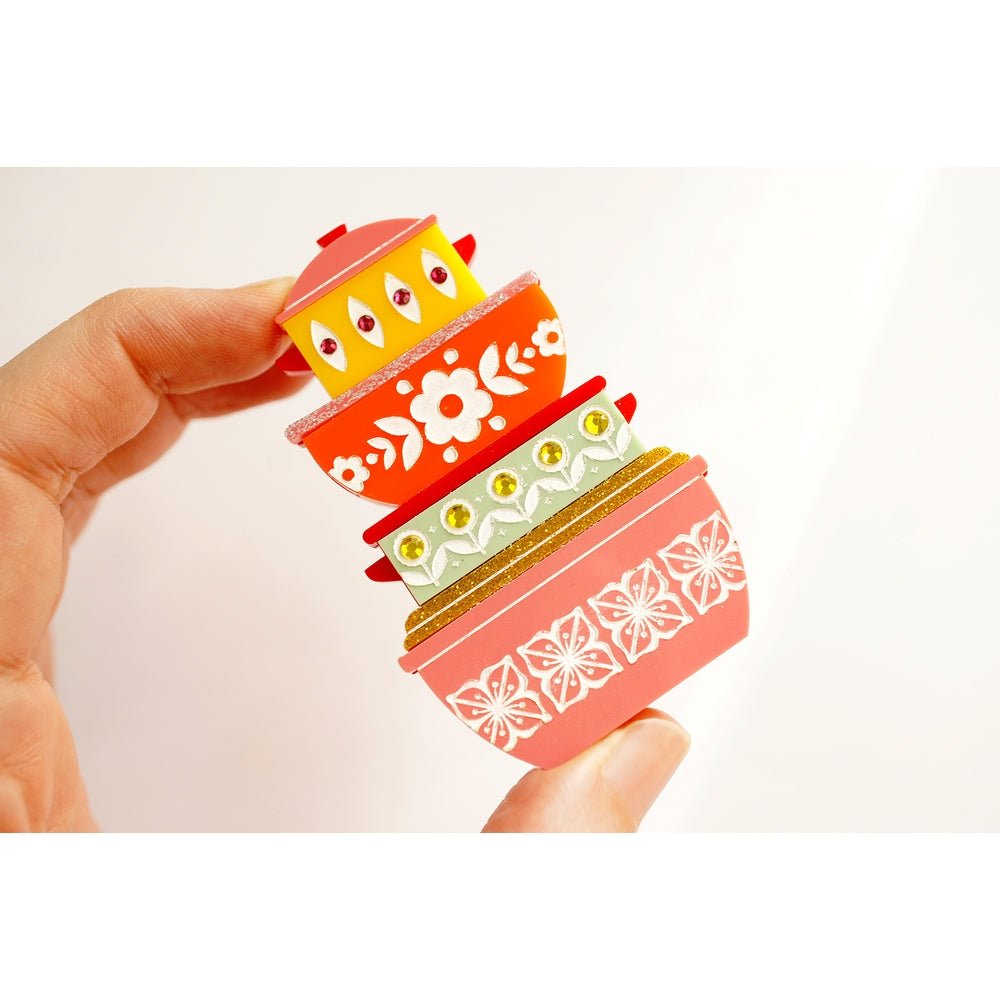 Retro Pyrex Container Brooch by Laliblue by Quirks! at Shirley Shoppe