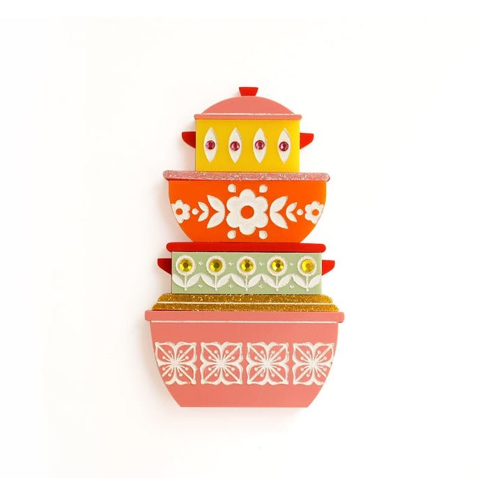 Retro Pyrex Container Brooch by Laliblue by Quirks! at Shirley Shoppe