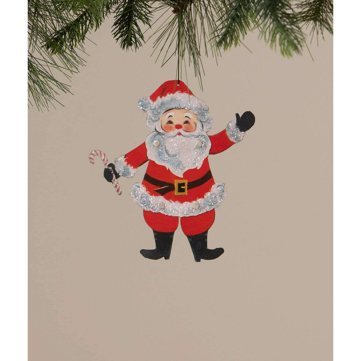 Retro Rockin' Santa Ornament