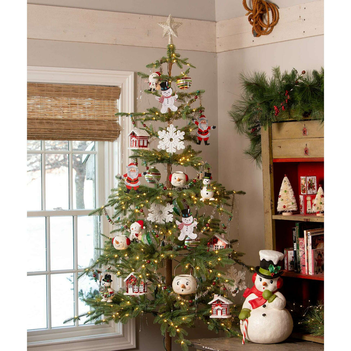 Retro Rockin' Snowman Ornament