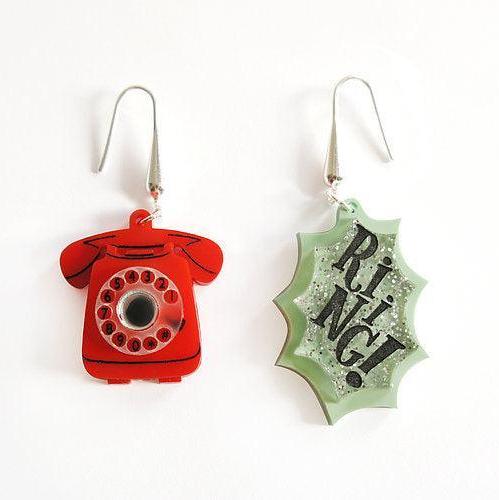 Retro Telephone Earrings by Laliblue by Quirks! at Shirley Shoppe