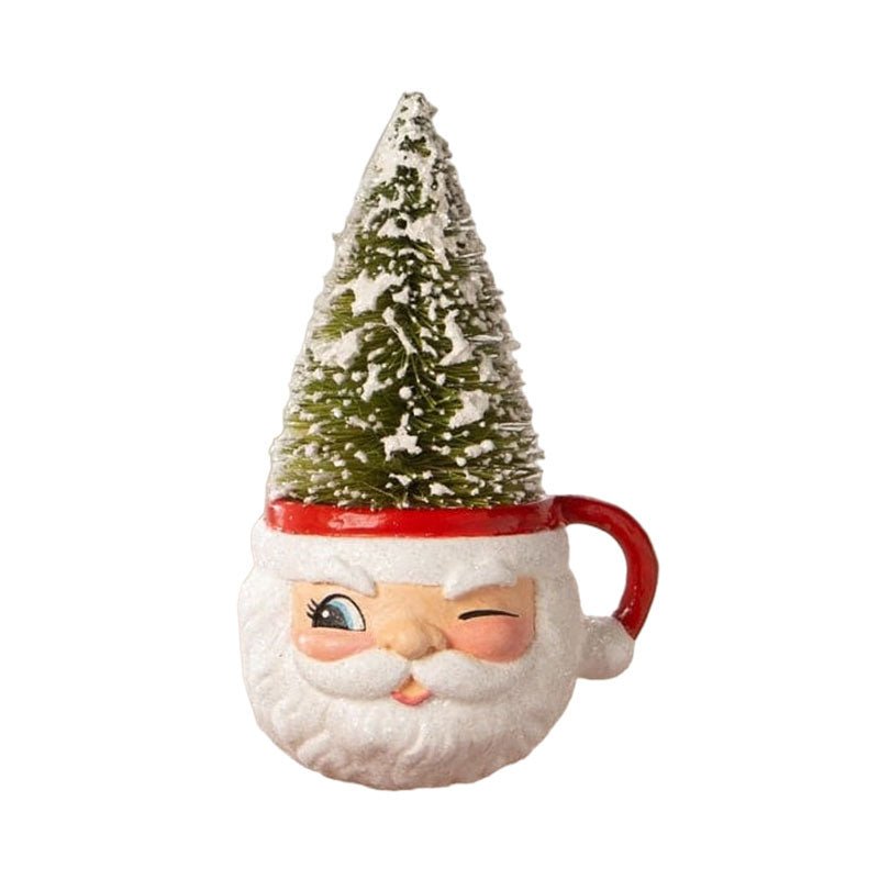 Retro Winking Santa Mug Ornament by Bethany Lowe Designs by Quirks! at Shirley Shoppe